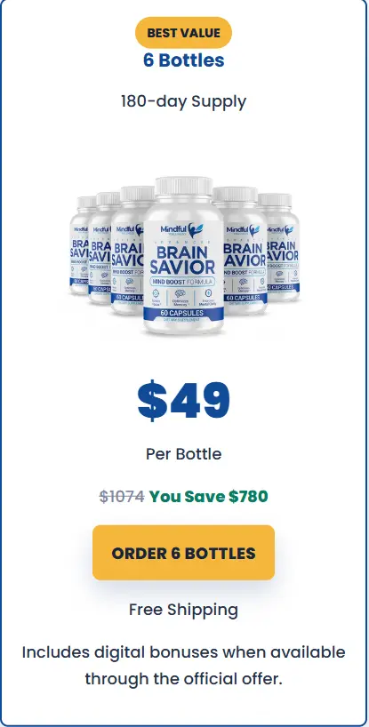 Brain Savior 6 bottles